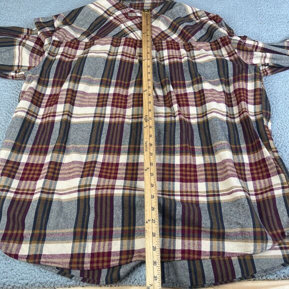 Legendary Whitetails Shirt Men 2XL Red Beige Flannel Button Corduroy Collar - Picture 9 of 13